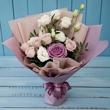 Букет цветов из:  Розы и Лизиантусы #REPLACE_PRED# Амурске