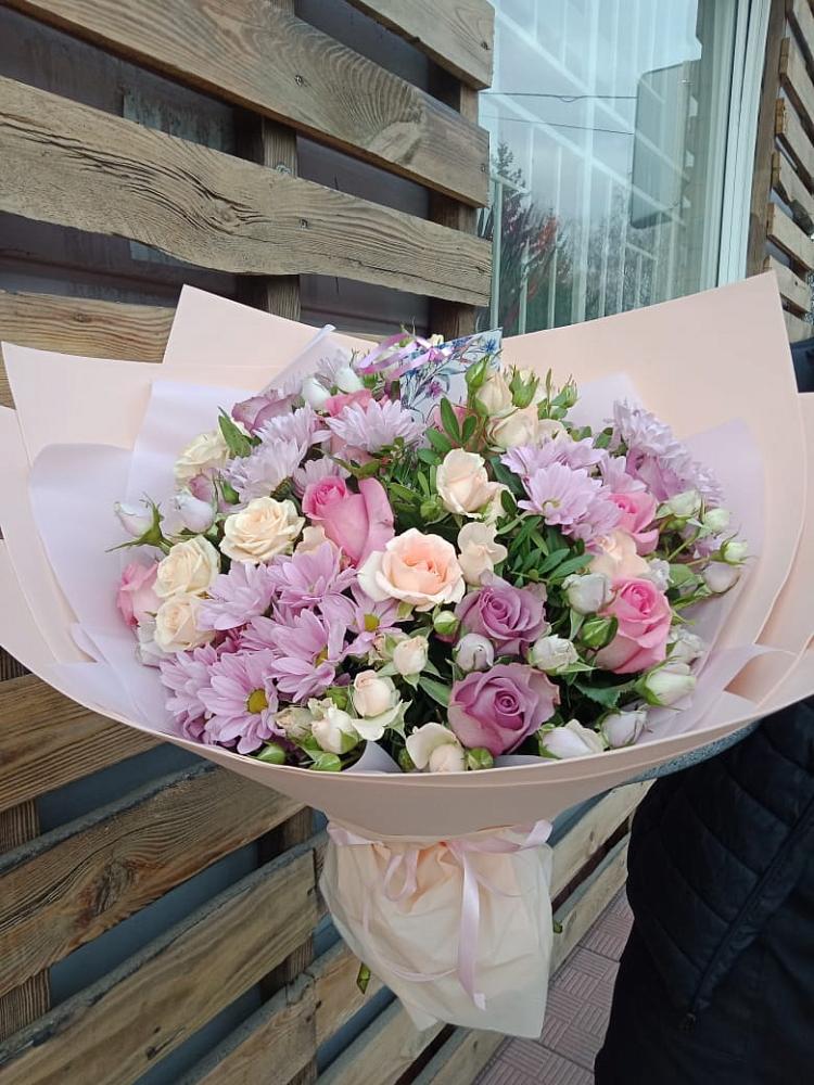 Букет цветов из: Розы и Хризантемы в Амурске