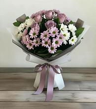 Букет цветов из:  Хризантемы и Розы #REPLACE_PRED# Амурске