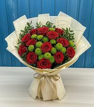Букет цветов из:  Розы и Хризантемы #REPLACE_PRED# Амурске