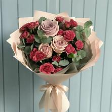 Букет цветов из:  Гвоздики и Розы #REPLACE_PRED# Амурске