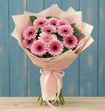 Букет пурпурно-розовый в Амурске Букет цветов из:  Герберы в Амурске
