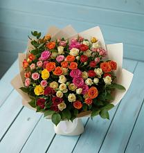 Букет Микс из разноцветных кустовых роз #REPLACE_PRED# Амурске